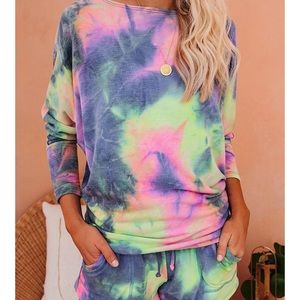 Tie Dye Shirt and Shorts Set